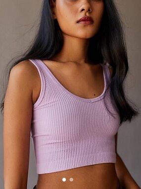 Urban Outfitters Lavender Ribbed Crop Tank